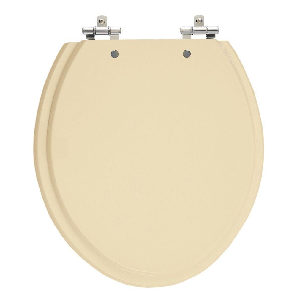 Assento Sanitário Convencional Oval Salmão Tampa para Vaso em Madeira Laqueada