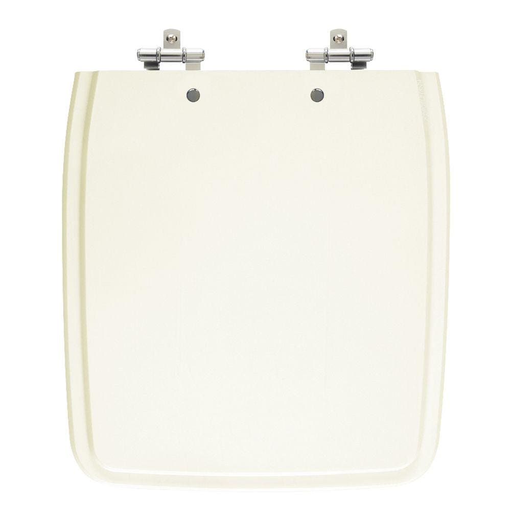 Assento Sanitário Vila Rica Palha (Bege Claro) para Vaso Icasa em Madeira Laqueada