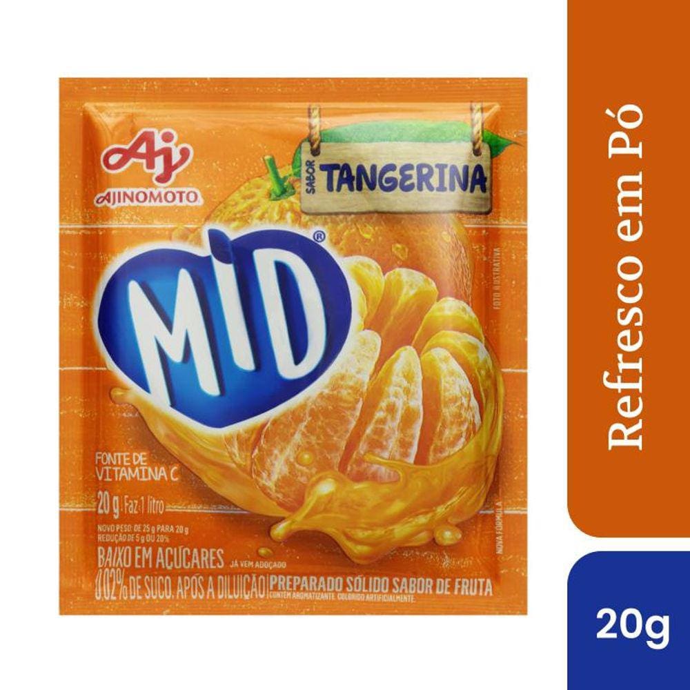 Refresco Em Pó MID Sabor Tangerina 20g