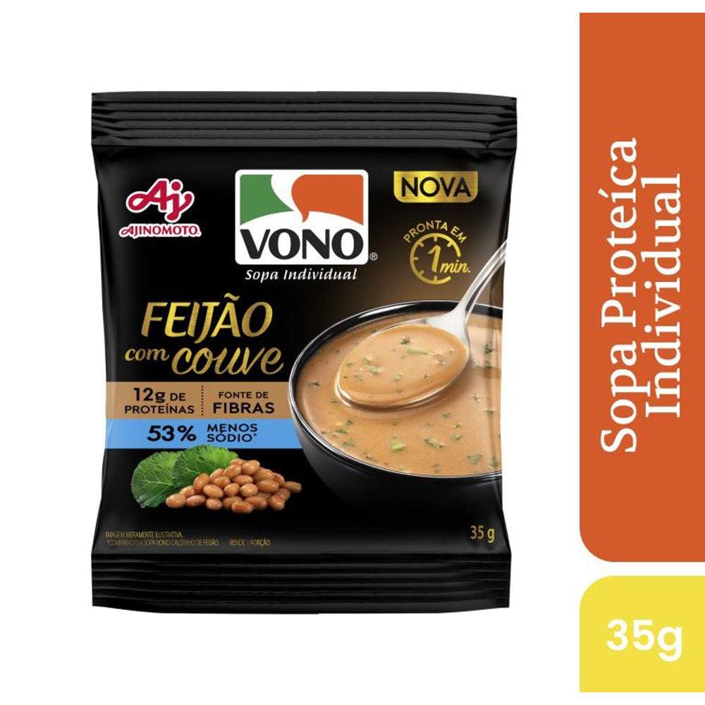 Sopa Cremosa Vono Sabor Feijão com Couve 35g