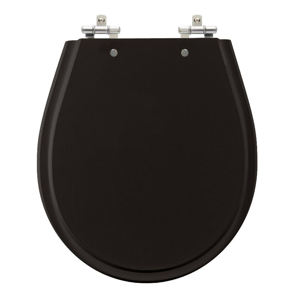 Assento Sanitário Avalon Premium Ebony (Preto) Tampa para Vaso Ideal de Madeira Laqueada