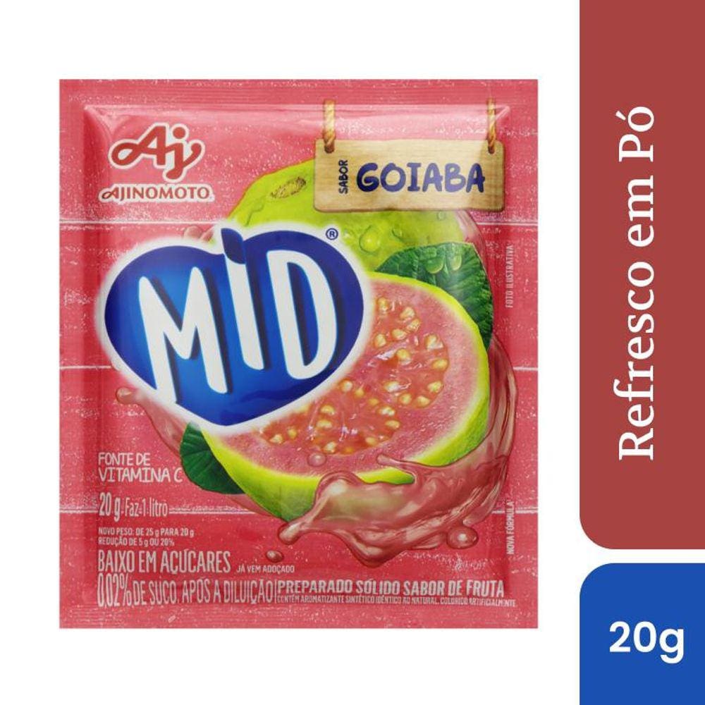 Refresco Em Pó MID Sabor Goiaba 20g