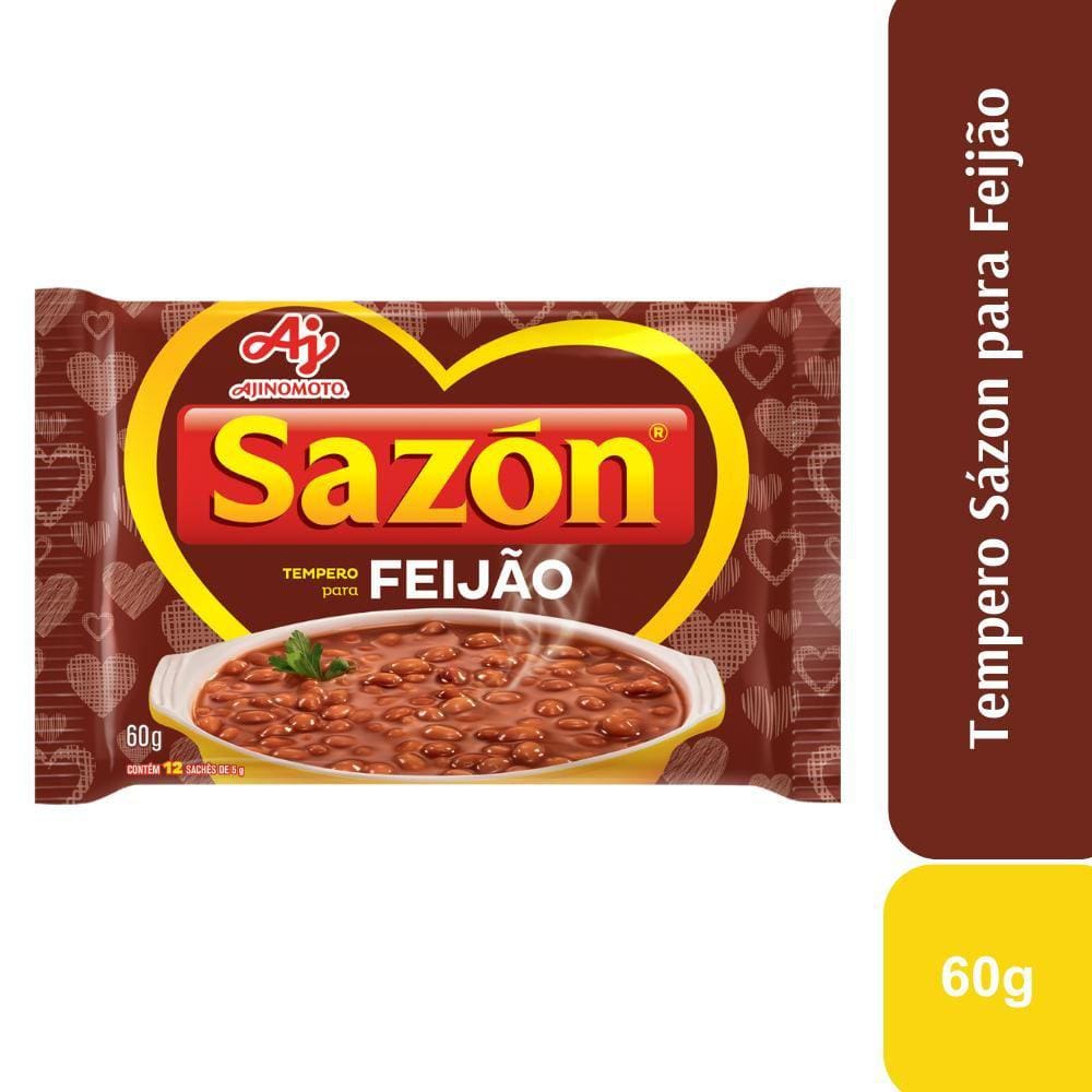 Tempero Em Pó Sazón Sabor Feijão 60g