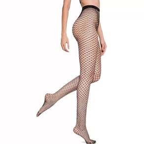 Meia Calça Lupo Loba Arrastão Trend - Preto