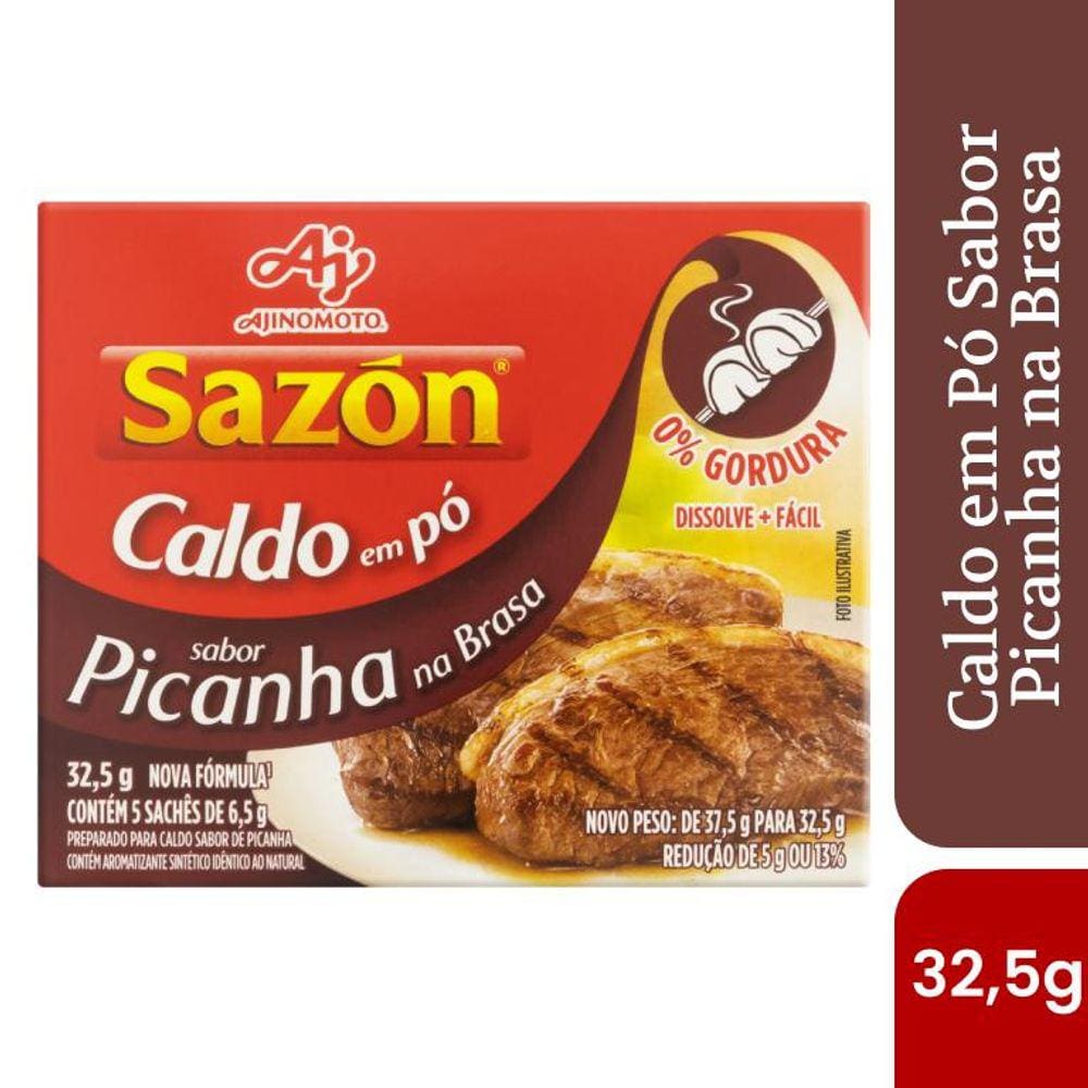 Caldo Em Pó Sazón Sabor Picanha 32,5g