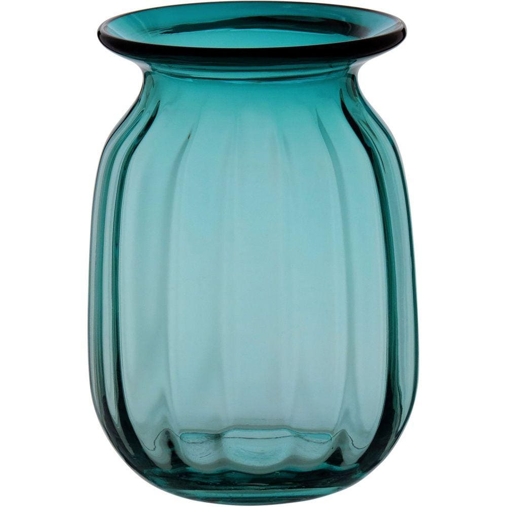 VASO 18x11x11cm VIDRO AZUL