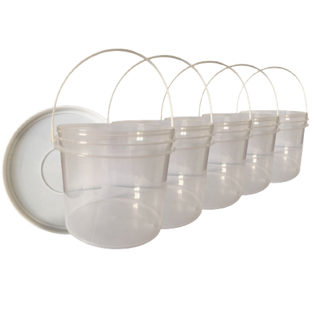 Balde 2.2 Litros Transparente 05 peças