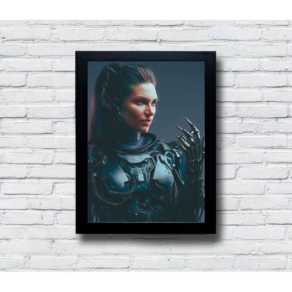 Quadro Decorativo MDF Mulher Corvo