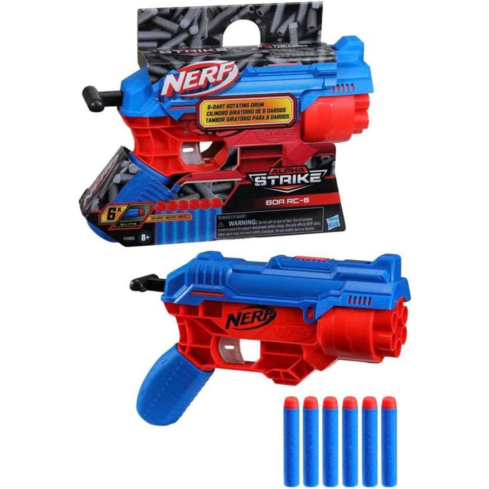 Brinquedo Lançador De Dardos Nerf Boa Rc-6 Arminha Hasbro