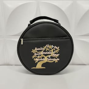 Porta Pratos Personalizado Gratidão Preto - Coutre Bolsas
