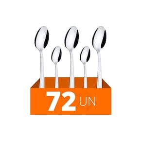 Conjunto Chá E Sobremesa Búzios 72 Peças Totalmente Em Aço Inox Ibag - Tramontina