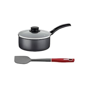 Panela Turim Antiaderente Ptc3 16cm Chumbo E Espátula De Silicone Verano Vermelho - Tramontina