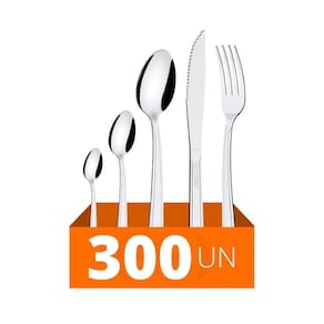 Faqueiro Búzios Com 300 Peças Totalmente Em Aço Inox Ibag - Tramontina