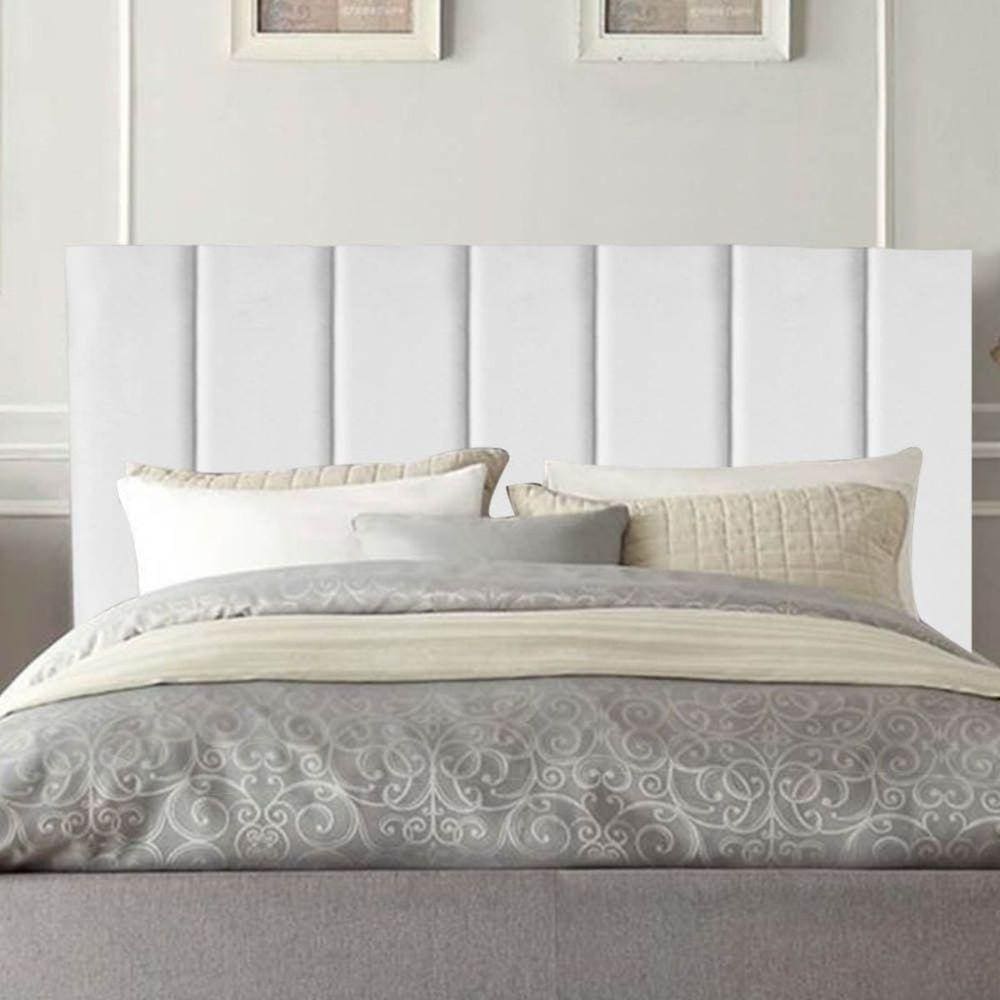 Cabeceira De Cama Casal Box 140 Cm Karla Carla Suede Cor:branco