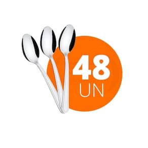 Kit - 48 Colheres De Sobremesa Búzios Em Aço Inox Csibag - Tramontina