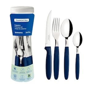 Conjunto Faqueiro 24 Peças Ipanema Lâmina Inox Cabo Azul - Tramontina 23399191