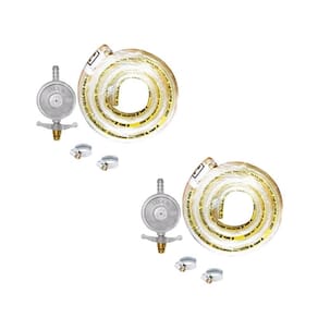 2 Kit Gás Bp 1kg Completo (válvula, Mangueira 1,25m E 2 Abraçadeiras) - Imar