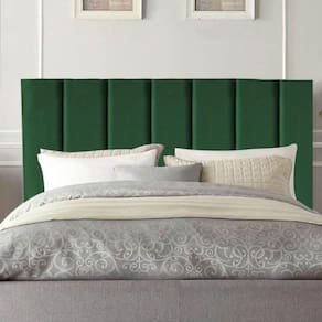 Cabeceira De Cama Casal Box 140 Cm Karla Carla Suede Cor:verde Musgo