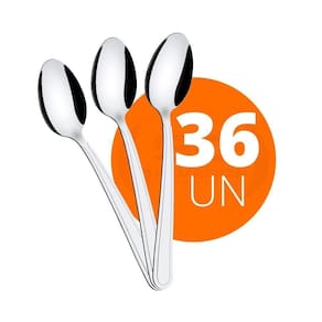 Kit - 36 Colheres De Sopa Búzios Em Aço Inox Cibag - Tramontina 23763000