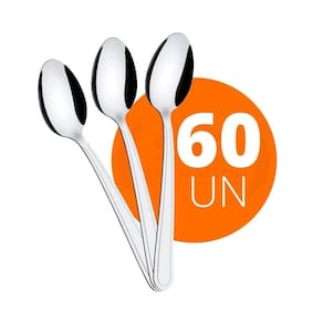 Kit - 60 Colheres De Sopa Búzios Em Aço Inox Cibag - Tramontina 23763000
