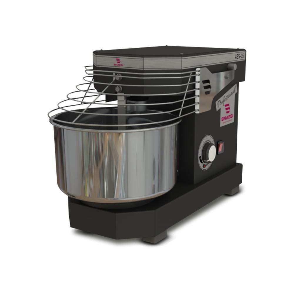 Amassadeira Espiral Padaria 5 Kg Massa Pronta 10 Vel Compacta Aes-05 Preta Bivolt - Braesi Bivolt