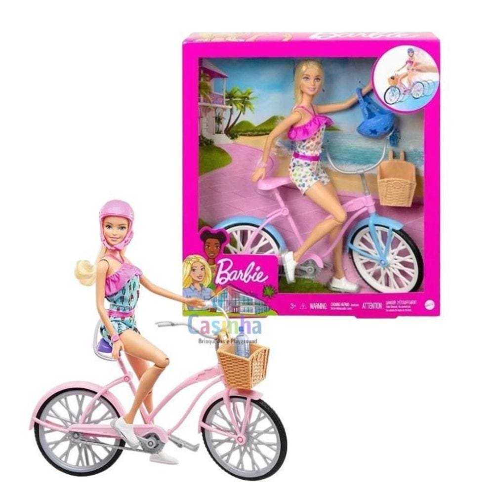 Barbie Real Boneca e Bicicleta - FTV96 - Mattel –