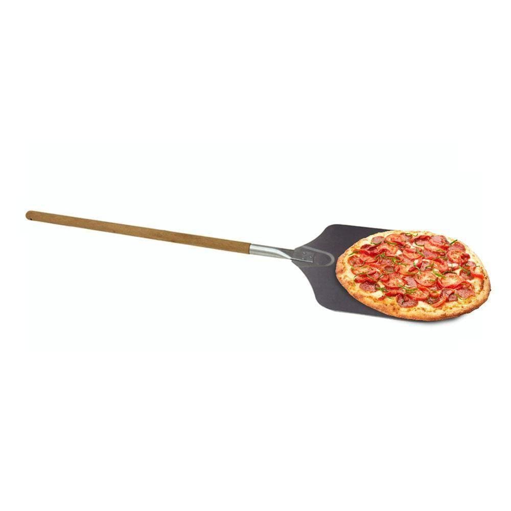 Pá Para Pizza Em Metal Profissional Pizzarias Acabamento Natural E Cabo Longo Madeira - Tramontina