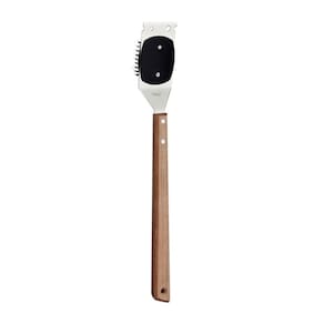 Escova Para Grelhas Churrasco Com Lâmina Em Aço Inox E Cabo De Madeira 41,7 Cm - Tramontina