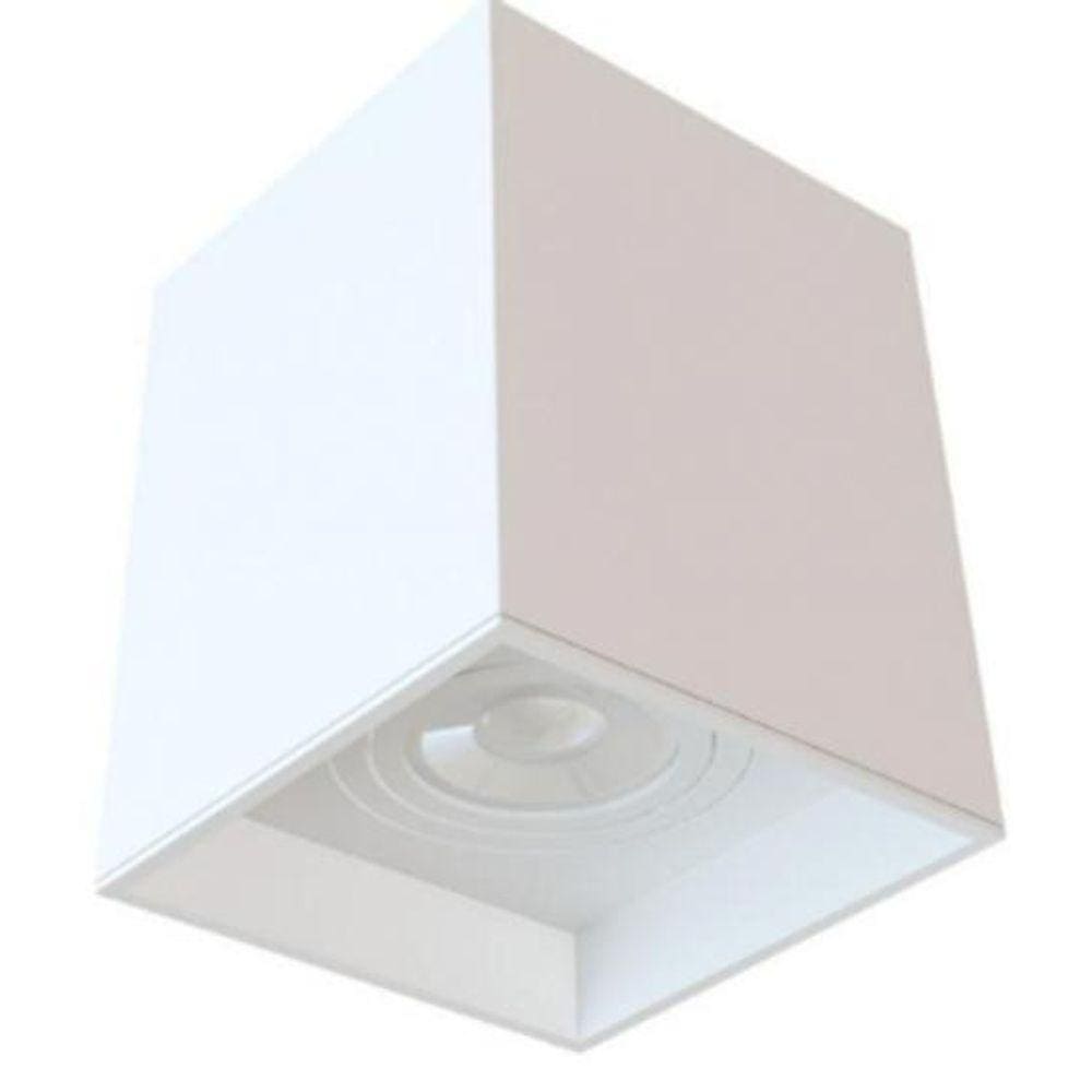 Spot Box Sobrepor Quadrado Para Gu10 Moon - Branco