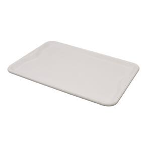 Conjunto 10 Bandejas Plásticas Self-service Refeição 48 X 32,5 X 2 Br-100 Branca - Della Plast