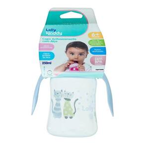 Copo Antivazamento com Alça - 250ml - Zoo - Azul - Lolly Kinddy
