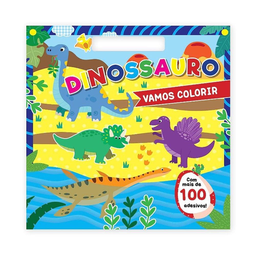 Vamos Colorir: Dinossauro (Com Adesivos)