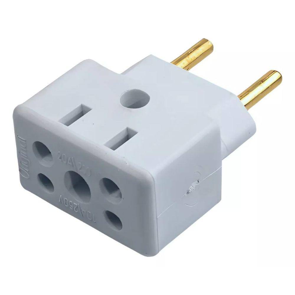 Kit 05 Adaptadores Tomada Bob Esponja Benjamin 10A 20A