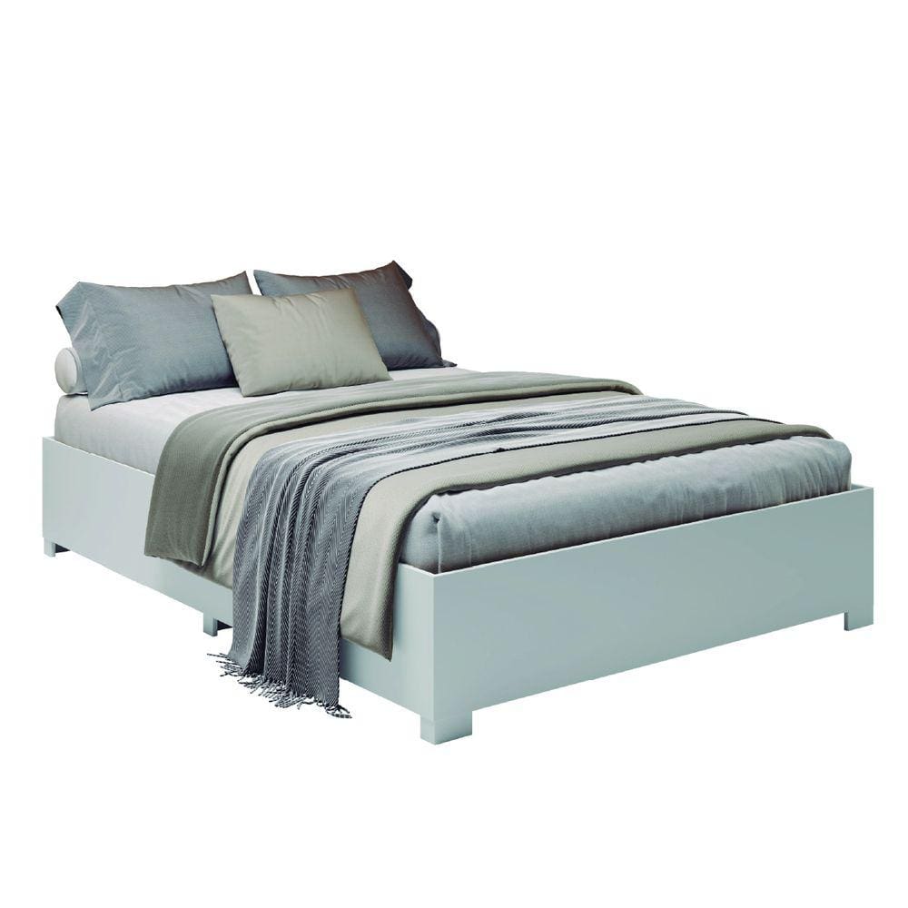 Cama Box Base Casal para Colchão de Até 1,38m Desmontável Aruba Branco Dobuê
