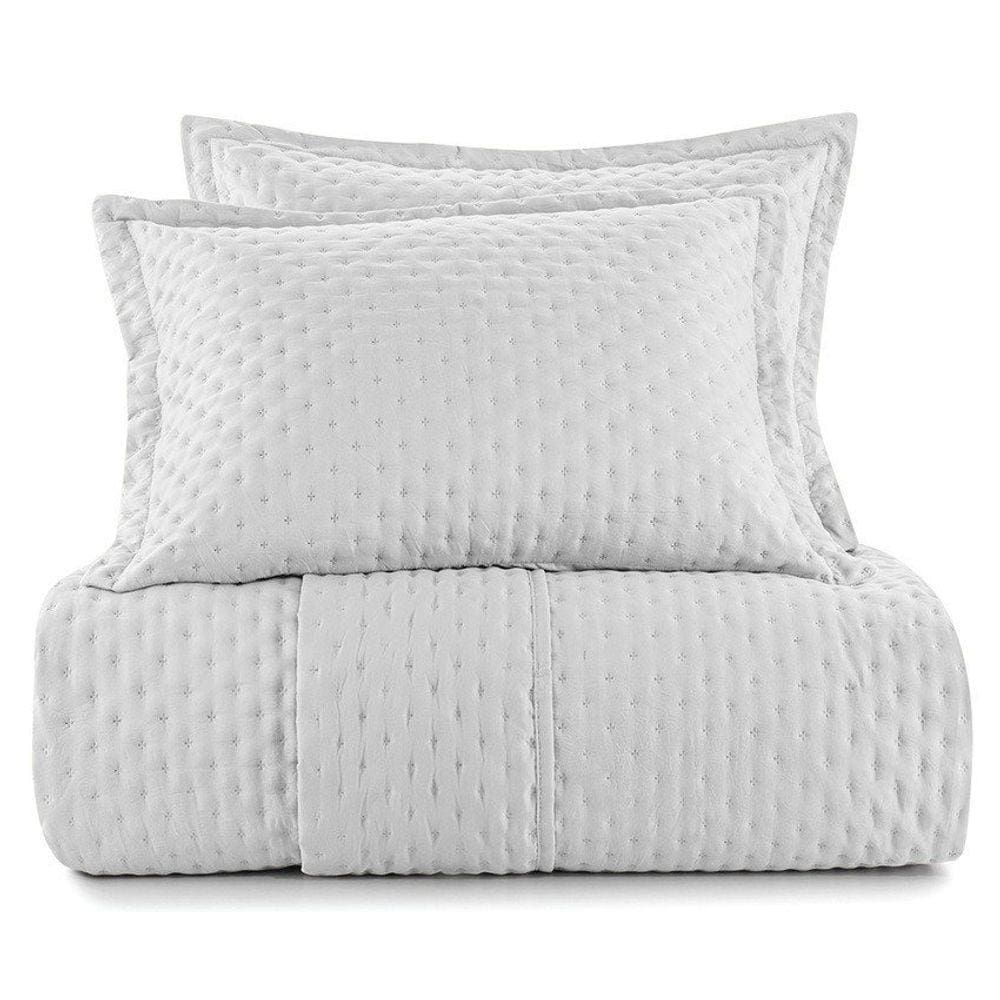 Kit Colcha Cobre Leito Ultrassônico com Porta Travesseiro Tapetes Júnior Colcha Cinza - Solteiro