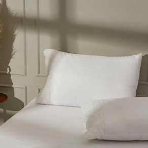 Jogo de Cama 3 Peças Acetinado Bordado Inglês Branco LMPeter Queen