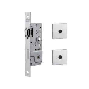 Kit Fechadura Pivotante 800 Roseta Quadrada Inox Tetra Externa - Stam
