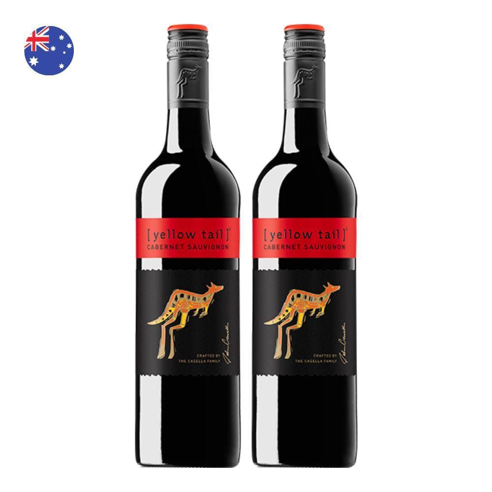 Kit 2 Vinhos Yellow Tail Cabernet Sauvignon Tinto Austrália 750ml