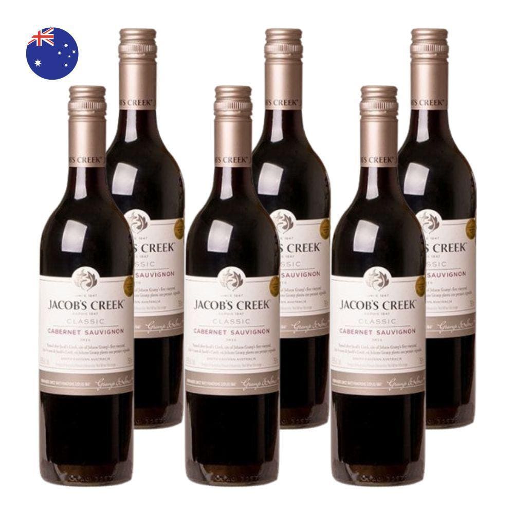 Kit 6 Vinhos Jacobs Creek Cabernet Sauvignon Tïnto Austrália 750ml