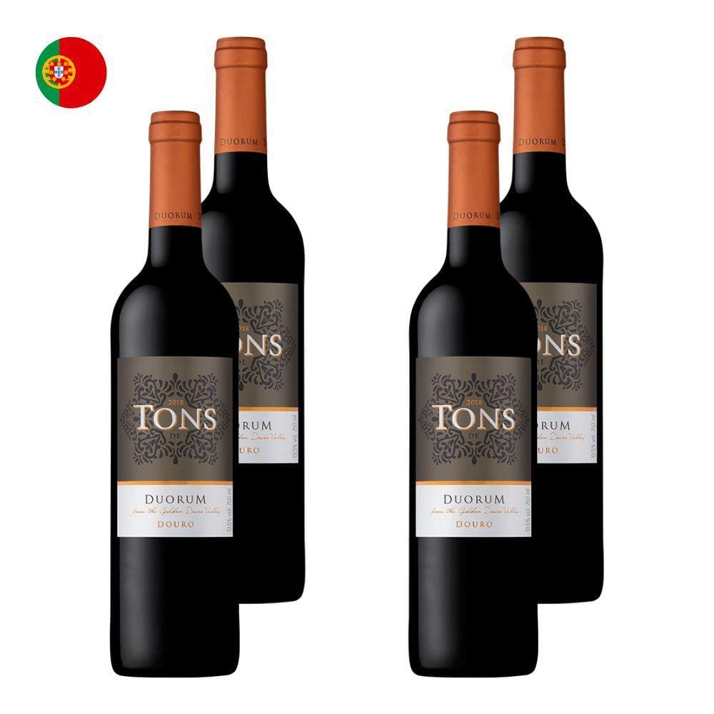 Kit 4 Vinhos Tons de Duorum Tinto Portugal 750ml