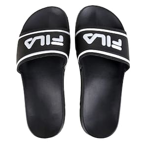 Chinelo Slide Fila Drifter Stripes Masculino - Preto e Prata