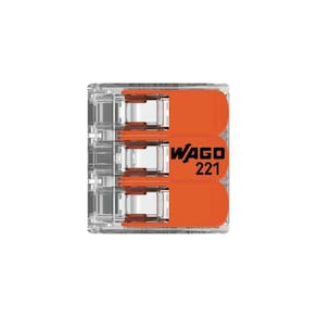 3 Conectores Emenda 4mm 3 Polos 221-413 - Wago
