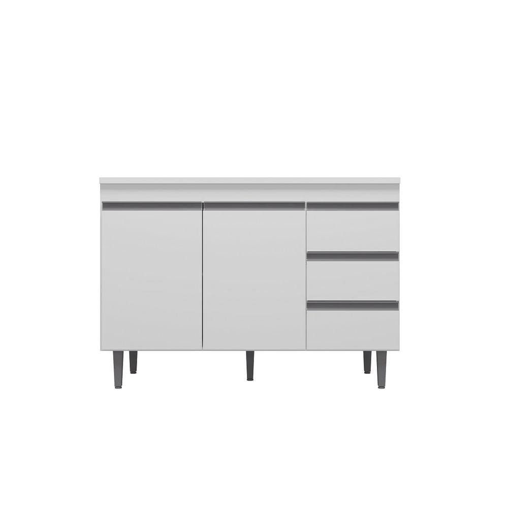 Gabinete de Pia Andréia 120cm Branco S/ Tampo - AJL Móveis