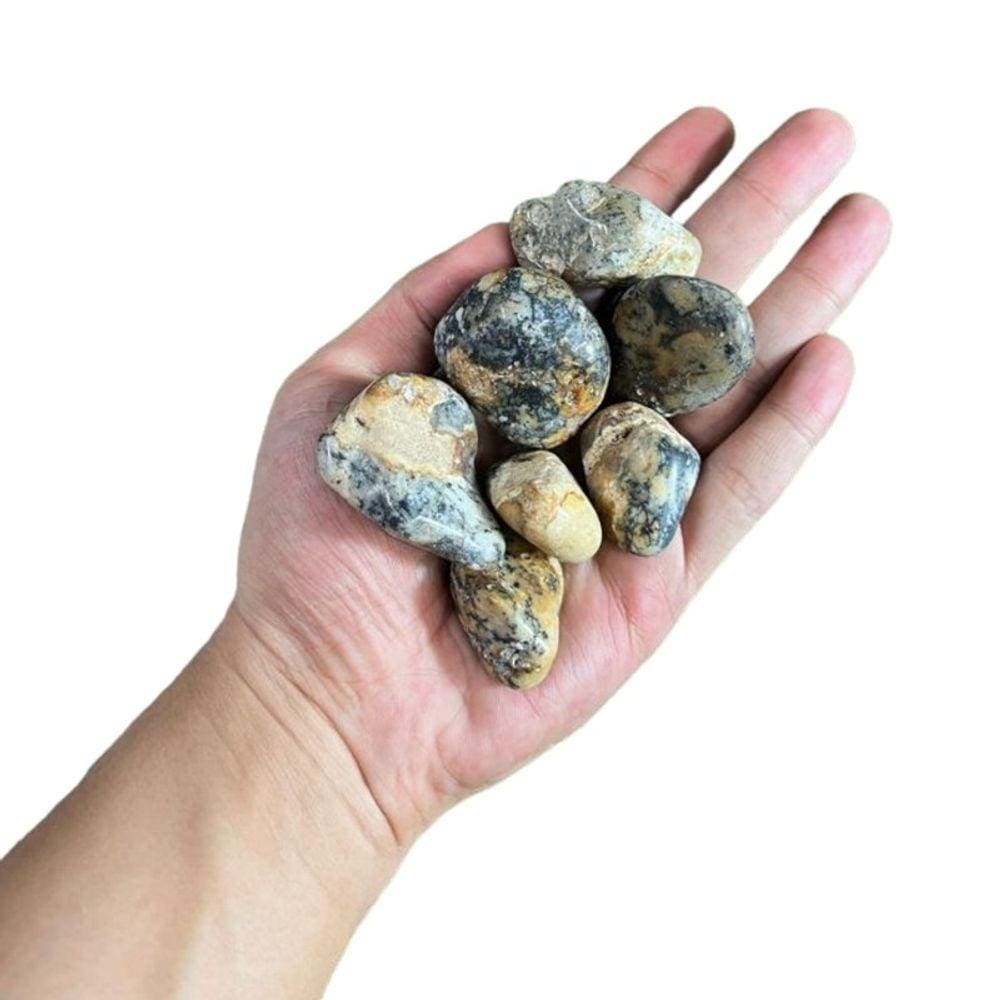 Pedra Rolada Jaspe Dentrítico Pacote 200g