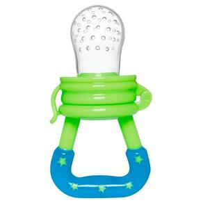 Alimentador Chupeta para Bebê - Porta-Frutinha e Legumes - Verde e Azul - Buba
