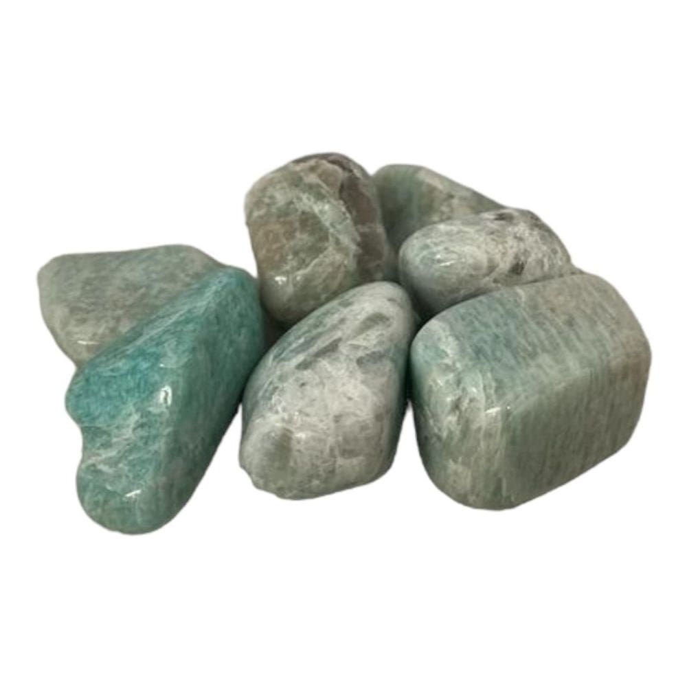 Pedra Rolada Cristal Amazonita 4 a 5 cm Pacote 200g