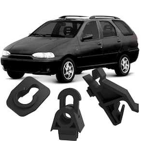 Kit Grampos Presilhas para Haste Vareta do Capô Palio Weekend G1 G2 97 98 99 2000
