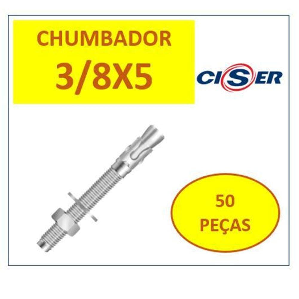 Chumbador Parabolt Cba 3/8 X 5 Pbc Zincado 50 Peças