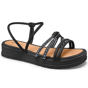 Sandália Flatform Mississipi Q9792 Feminina - Preta