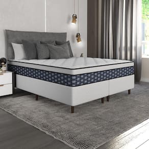 Cama Box Casal Queen Molas Ensacadas Individualmente Euro 158x198 Thássia Umaflex